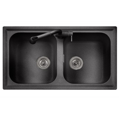 Chiuvetă de bucătărie Plados Atlantic PL0862 UG95 Ebony Black