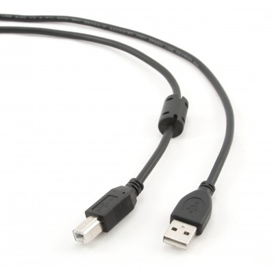 Cablu USB Cablexpert USB 2.0 AM/BM 3m Black (CCF-USB2-AMBM-10)