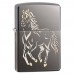 Бензиновая зажигалка Zippo 28645 Running Horse Black Ice