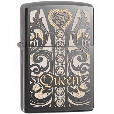 Бензиновая зажигалка Zippo 28797 Queen Black Ice