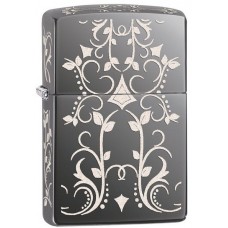 Brichetă cu benzină Zippo 28833 Black Ice Filigree Pattern