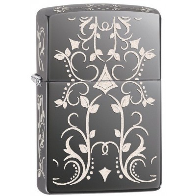 Brichetă cu benzină Zippo 28833 Black Ice Filigree Pattern