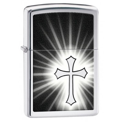 Brichetă cu benzină Zippo 29074 Reflective Cross H Pol Chrome