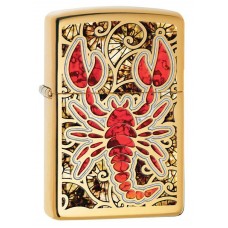 Brichetă cu benzină Zippo 29096 Scorpion Shell Fusion HP Brass