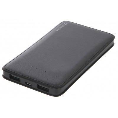 Внешний аккумулятор CellularLine Power Bank 5000mAh Leather Black