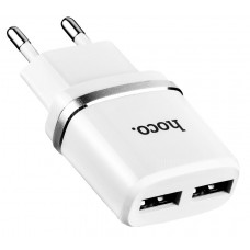 Зарядное устройство Hoco C12 White (Lightning cable)