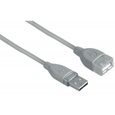 Cablu USB Hama USB 2.0 Extension Cable Grey (39722)