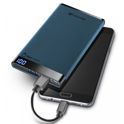 Внешний аккумулятор CellularLine Slim Power Bank 6000mAh Blue