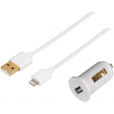 Автомобильная зарядка Hama Piccolino 5 V/2.4 A + Lightning White (119432)