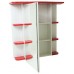 Шкаф с зеркалом Sanmaximus 700 Shelf Red