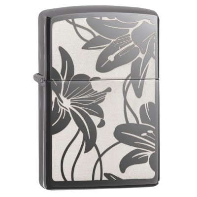 Бензиновая зажигалка Zippo 29426 Lily Black Ice