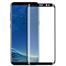 Sticlă de protecție pentru smartphone CellularLine Tempered Glass for Samsung Galaxy A8+ (2018) curved Black