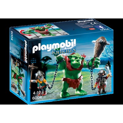 Фигурка героя Playmobil Knights: Giant Troll with Dwarf Fighters (6004)