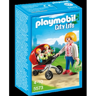 Фигурка героя Playmobil City Life: Mother with Twin Stroller (5573)