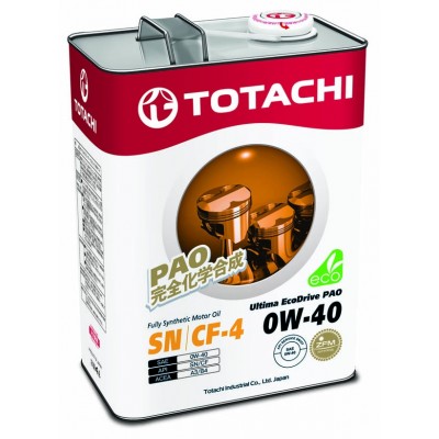 Моторное масло Totachi Ultra EcoDrive PAO SN/CF 0W-40 4L