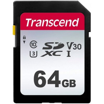 Карта памяти Transcend SDXC 64Gb Class 10)UHS-I (TS64GSDC300S)