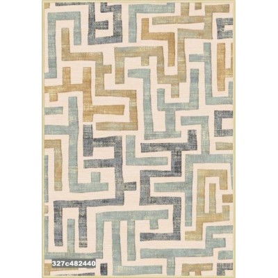 Ковёр Ecofloor Farashe (327C491440) Labyrinths Yellow/Red 1.60x2.30m