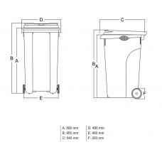 Tomberon Uniplast Blue 120L (37210A)