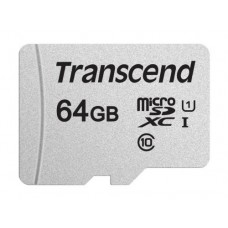 Карта памяти Transcend MicroSD 64Gb Class 10 UHS-I +SD adapter (TS64GUSD300S-A)