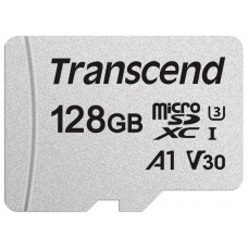 Карта памяти Transcend MicroSD 128Gb Class 10 UHS-I +SD adapter (TS128GUSD300S-A)