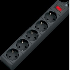 Protecţie împotriva supratensiunii Defender ES Black 5m 5 sockets (94862)