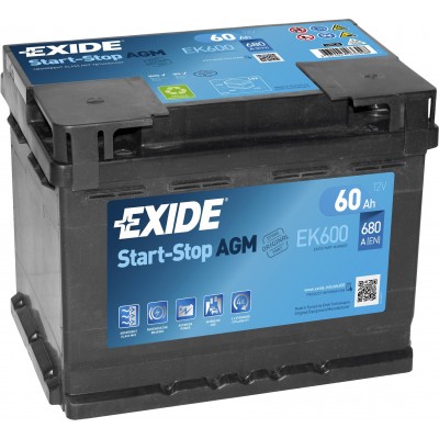 Аккумулятор Exide Start-Stop AGM EK600
