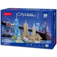 3D пазл-конструктор Cubic Fun City Line New York City (MC255h)