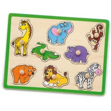 Развивающий набор Viga Flat Puzzle-Wild Animals (50019)