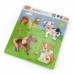 Развивающий набор Viga Big Wooden Knob Puzzle - Farm Animals (50839)
