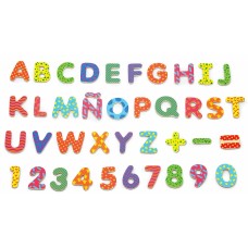 Набор букв и цифр Viga Colorful Magnetic Letters and Numbers 77 pcs (59429)