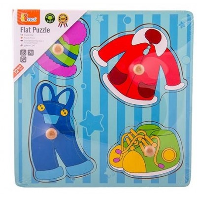 Пазл Viga 4 Wooden Flat Puzzle - Dresses (59515)