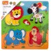 Puzzle Viga 4 Wooden Flat Puzzle - Wild Animals (59563)