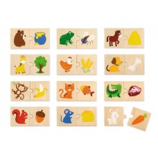 Puzzle Viga 24 Animal Feeding Puzzle Set (51607)