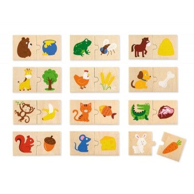 Пазл Viga 24 Animal Feeding Puzzle Set (51607)