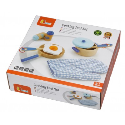 Набор посуды для кукол Viga Cooking Tool Set - Blue (50115)