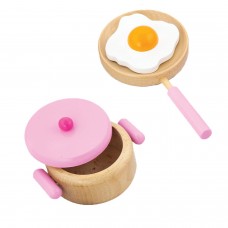 Seturi de veselă pentru păpuși Viga Cooking Tool Set - Pink (50116)