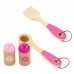 Seturi de veselă pentru păpuși Viga Cooking Tool Set - Pink (50116)