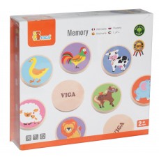 Joc educativ de masa Viga Memory Set Animals (51308)