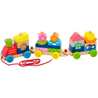Кубики Viga Pull Along Stacking Train (50089)