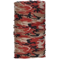 Headwear multifuncțional WDX Wind Headwear Camouflage Red