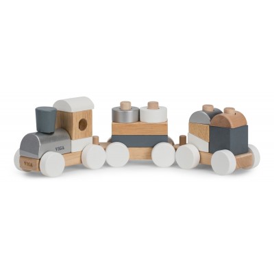 Кубики Viga Stacking Train (51611)