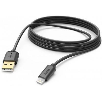 Cablu USB Hama Charging/Data Cable Lightning 3m Black (173787)