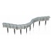 Садовое ограждение Prosperplast Palisada Grey (IPSP-405U)