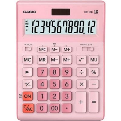 Calculator de birou Casio GR-12/12 Pink