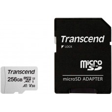 Карта памяти Transcend 300S 256GB Class 10 UHS-I U1 +SD adapter (TS256GUSD300S)