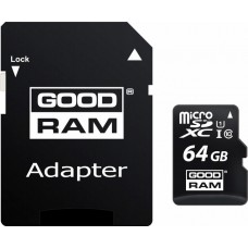 Карта памяти Goodram 64GB Class10 UHS-I + SD adapter (M1AA-0640R12)