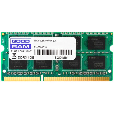 Оперативная память Goodram 4GB DDR3-1600MHz SODIMM (GR1600S3V64L11S/4G)