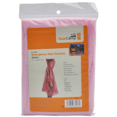 Дождевик AceCamp Emergency Rain Poncho Pink (3907)