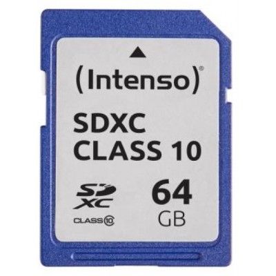 Карта памяти Intenso SD 64 GB Class 10