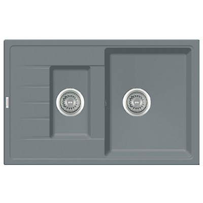 Chiuvetă de bucătărie Fabiano Classic 78x50x15 Grey Metallic